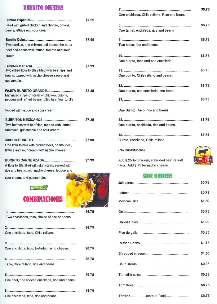 El Mariachi Loco Murraymenus Com Restaurants In Murray Ky